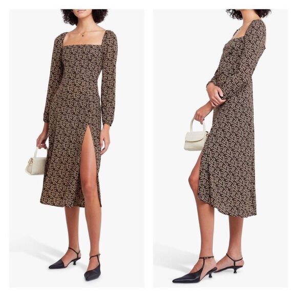 OPT Lenon Floral Midi Dress sz 4 - Picture 1 of 8